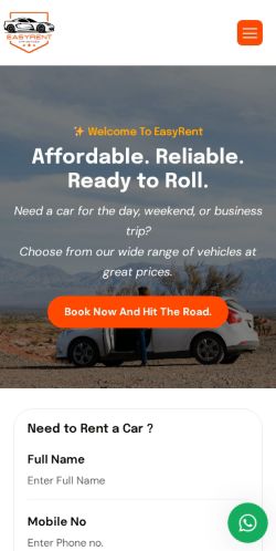 EasyRent project showcase on mobile